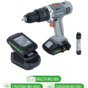 TALADRO INALAMBRICO 13mm 18v 2BAT